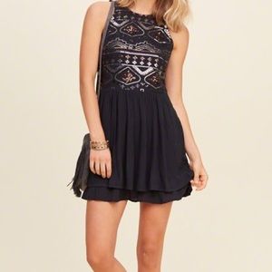 Hollister Sequin High-Neck Dress